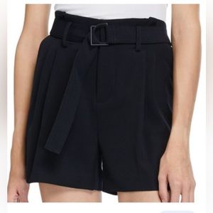 Vince paper bag waist belted shorts